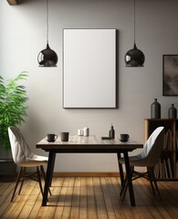 Blank white canvas mockup, horizontal orientation, soft studio lighting