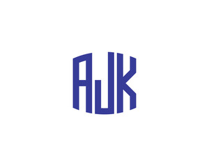 AJK logo design vector template
