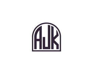 AJK logo design vector template