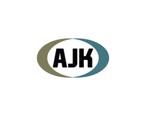 AJK logo design vector template