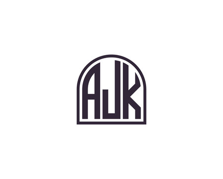 AJK logo design vector template