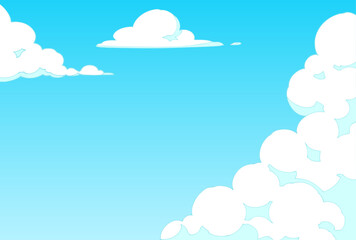 背景素材_青空と入道雲