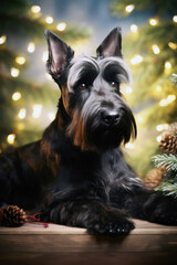 New Year's happy dog Scotch Terrier2