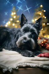New Year's happy dog Scotch Terrier13