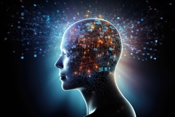 Brain puzzle jigsaw: training for mind fitness. Energy flows through synapses, enhancing skill and neuronal connections. Mindset influences colorful thinking in cognitive exercises and axon learning.