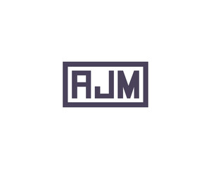 AJM logo design vector template