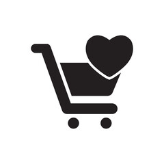 Love to shopping icon