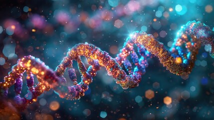 DNA helix, biotechnology science concept.  - obrazy, fototapety, plakaty