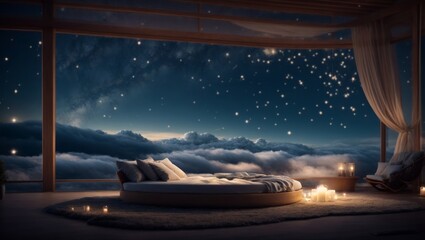 Unique Bedroom and Bed Products with Night Star Theme