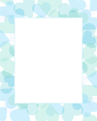 ホワイトデーに使えるドットのピンクのハートのベクターフレーム画像