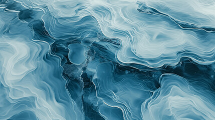 Abstract blue water ripples and swirls, resembling marble textures, calm and serene for spa or...