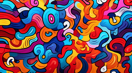 Fototapeta premium Cute graffiti art abstract background poster web page PPT, art background