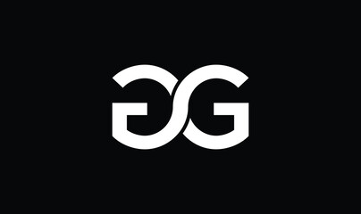 G g letter business modern company logo icon, double g letter wordmark