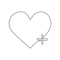 Good  friday  continuous one line drawing of outline vector illustration
