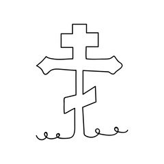 Good  friday  continuous one line drawing of outline vector illustration
