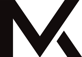 MK or KM abstract letter mark monogram logo vector template