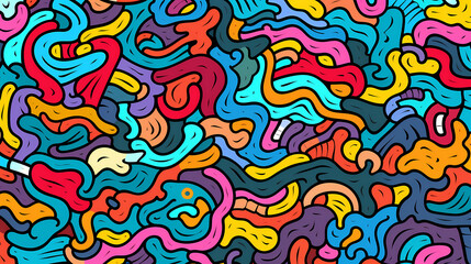 Abstract seamless doodle background, artistic background