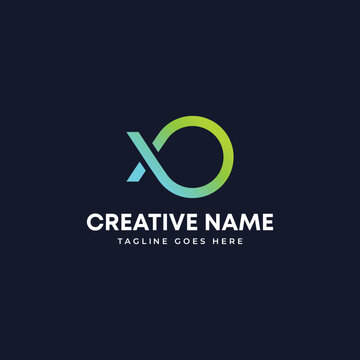 Modern Letter XO logo concept. corporate logo design. web logo design. Infinity letter X logo
