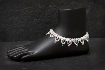Silver anklets (payal)