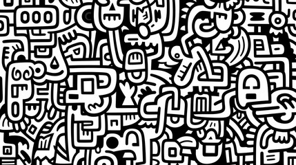 Abstract seamless doodle background, artistic background