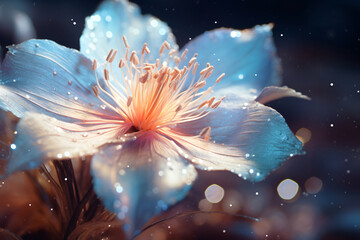 Water Lily Intricate Texture and Shimmering Light