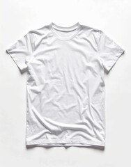 White crumpled t-shirt. Generative AI technology.	
