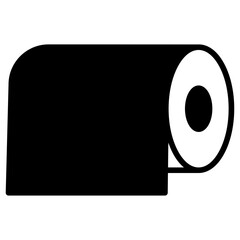 Paper roll solid glyph icon