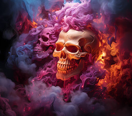 Spooky Skull Pattern for Tumbler Wrap