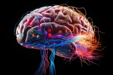 Brain communication synapses, stimuli. Neuroplasticity brain's resilience. Medulla oblongata vital functions. Resplendent neural stem cell cognitive health. Working memory synaptic facilitation key.
