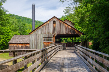 Fototapeta na wymiar Pennsylvania Lumber Museum, near Galeton, Potter County, Pennsylvania in the United States