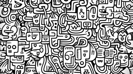 Abstract seamless doodle background, artistic background