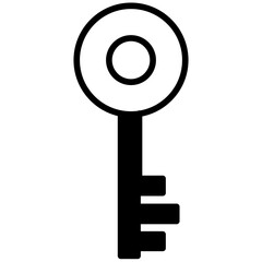 Search Key solid glyph icon