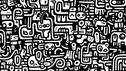 Abstract seamless doodle background, artistic background