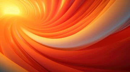 Abstract orange background with dynamic  waves creating a sense of motion and energy