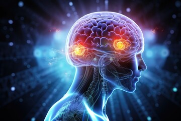 Brain, communication: Broca's area vital. Neurotransmitter, receptor interactions crucial. Vivid Neuro Linguistic Programming (NLP) cognitive tenacity. Receptor downregulation information processing.