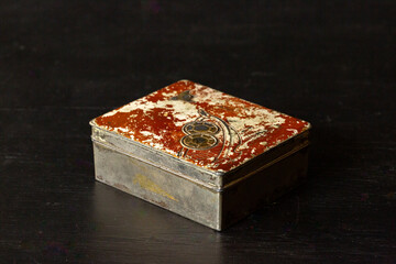 タバコ　箱　真鍮　ヴィンテージ　和物　シルバー