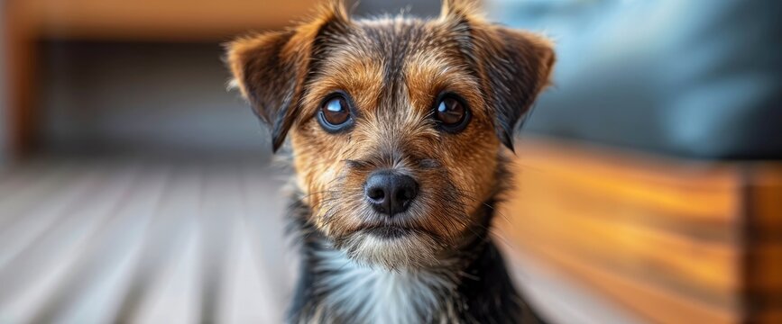 Cute Mixed Breed Dog Wearing, HD, Background Wallpaper, Desktop Wallpaper