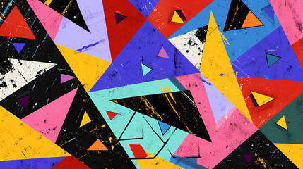 Bold Geometry, Triangles Galore in Pop Art Patchwork