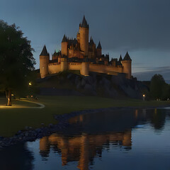 Obraz premium Castle in all Seasons