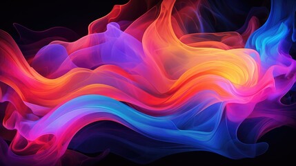 Obraz premium Breathtaking 3D Neon Fantasy Ultra Wide Angle Awesomeness in 16K