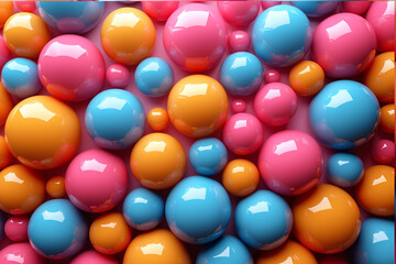 shapes Pastel spheres abstract background