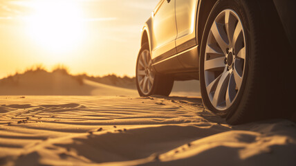 Fototapeta na wymiar a car in the desert