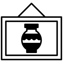 Museum Painting solid glyph icon