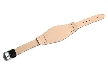 Leather watch strap