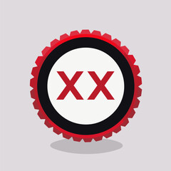 Gearbox diagnostics filled colorful initial logo idea. Repair engine. Letters inside circle tire shape. Graphic design. Created using neural network