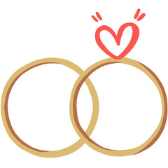 Rings Couple Illustration  