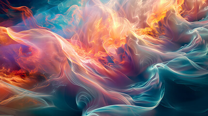 Abstract fire background with flames and energy