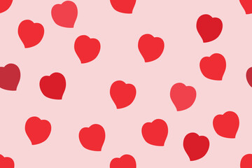 The valentines background with hearts 