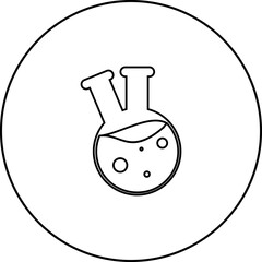 Line Circle Science Tube Icon