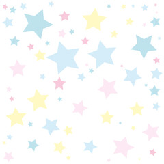 Premium background of pastel colored stars on white background